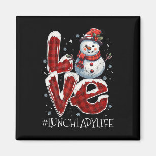 Imã Amor de Natal Snowman Almoço Senhora Vida Diversão