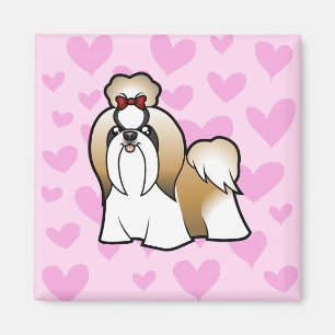 Imã Amor de Shih Tzu (mostra cortada)