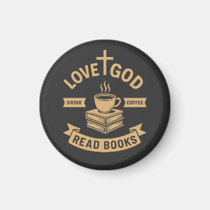 Imã Amor Deus Beba Café Lê Livros Cristão