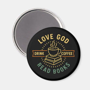 Imã Amor Deus Beba Café Ler Livros Vintage