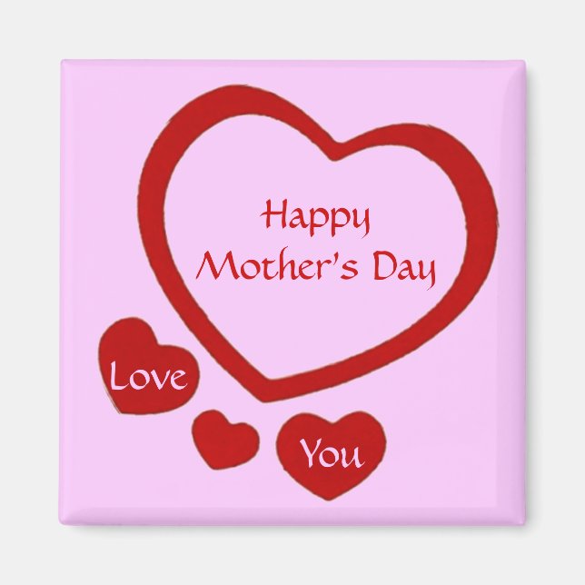 Imã Amor Dia de as mães Magnet (Frente)