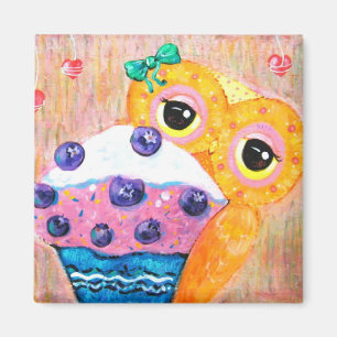Imã Amor do cupcake do mirtilo