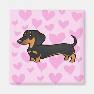 Imã Amor do Dachshund (alise o casaco)