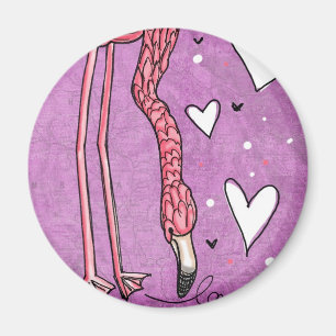 Imã amor do flamingo