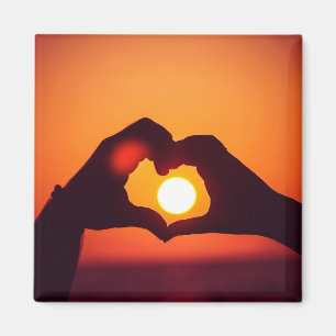 Imã Amor do símbolo do coração das mãos