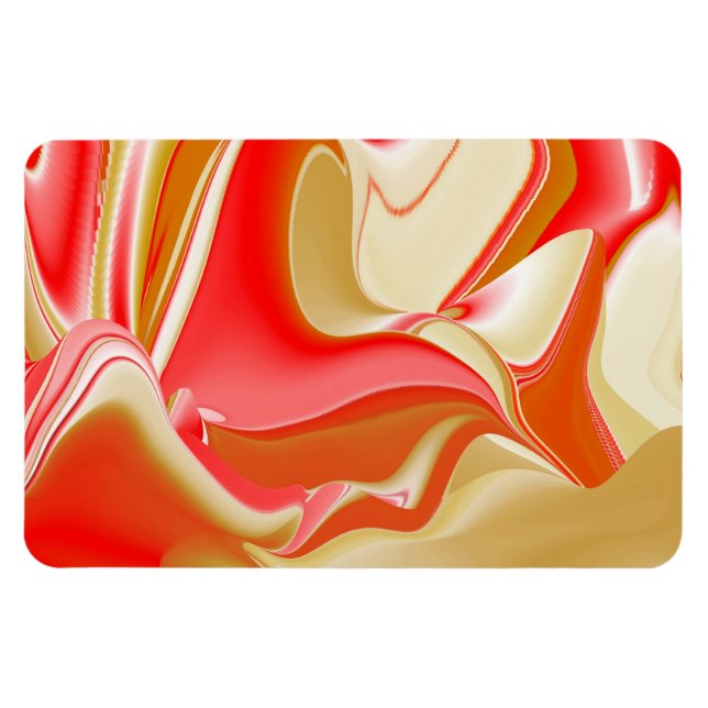 Ímã Amor e Abstrato 3D Rainbowart Dourado (Horizontal)