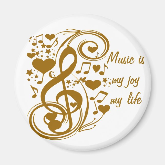 Imã Amor e alegria - Dourado_ (Frente)