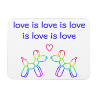 Amor é Amor Arco-Íris Balão Cachorro Cachorro Magn