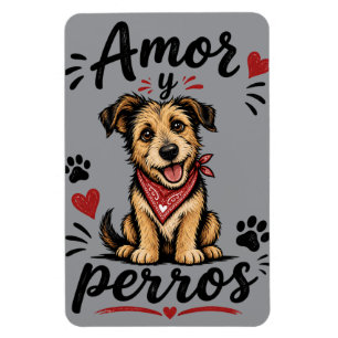 Ímã Amor e Cães Design Divertido para Amantes de Cães