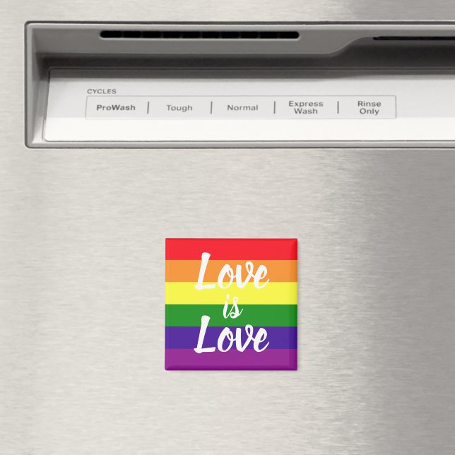 Imã Amor é Orgulho LGBTQ Arco-Íris (In Situ (Dishwasher))