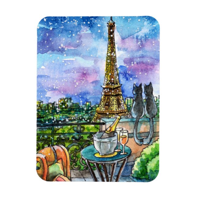 Ímã Amor em Paris (Vertical)