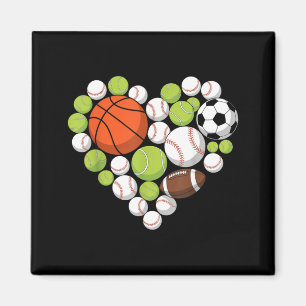 Imã Amor Esportes Beisebol Futebol Fã de Esportes Cora