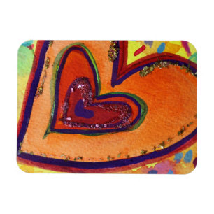 Ímã Amor Feliz Corações Arte Imã de geladeira Inspi