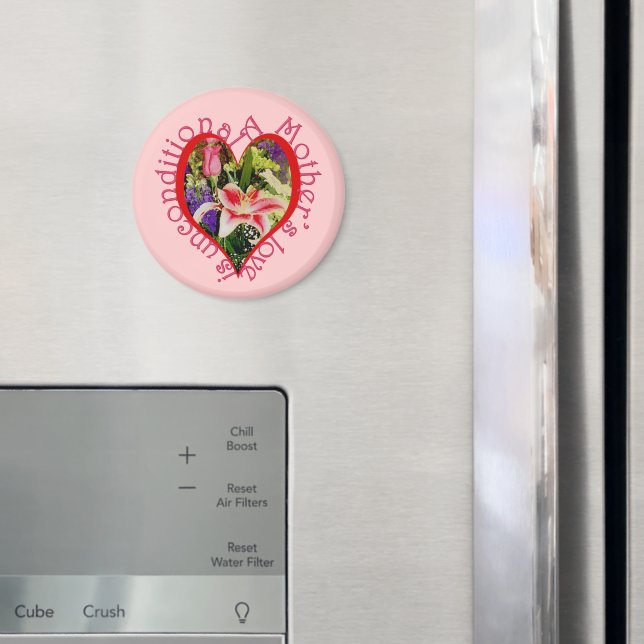 Imã Amor Floral Rosa dia de as mães Incondicional (In Situ (Fridge))