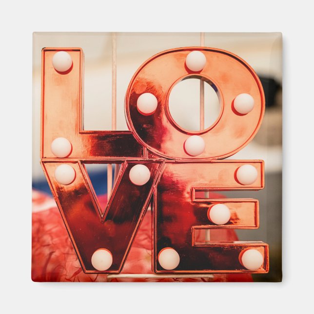 Imã AMOR (Grande Letra Vermelha) (Frente)