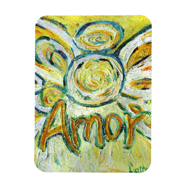 Ímã Amor Guardian Angel Word Custom Magnet (Vertical)