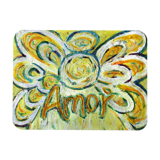 Ímã Amor Guardian Angel Word Custom Magnet (Horizontal)