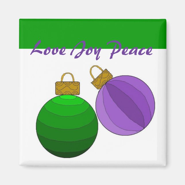 Imã Amor Joy Peace - ímã (Frente)