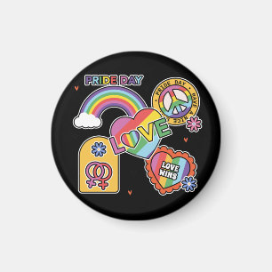 Imã Amor. LGBT+Orgulho. Dia do Orgulho. Ama arco-íris.