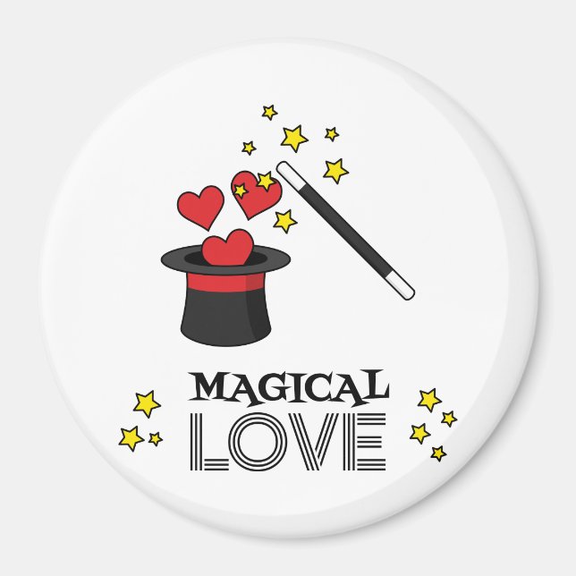 Imã Amor Mágico - Preto (Frente)