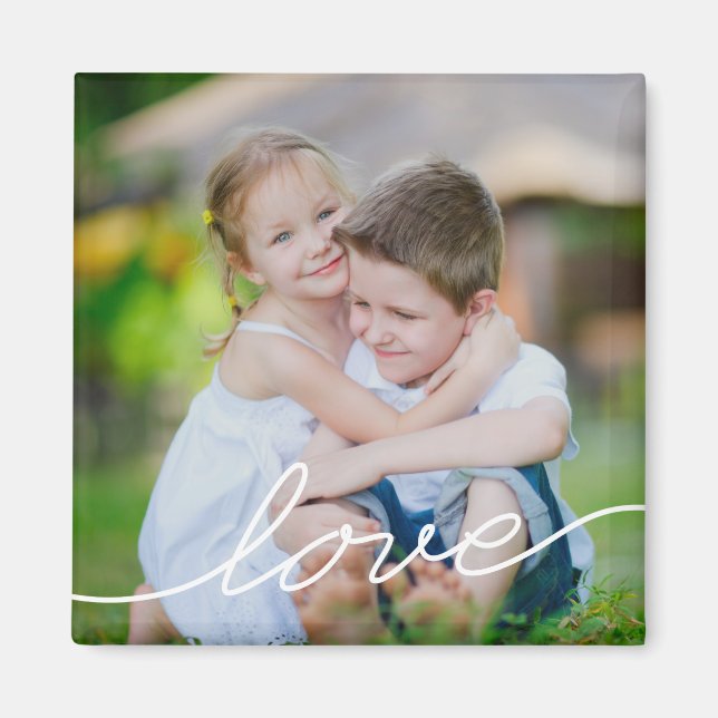 Imã AMOR Magneta de Fotografias Personalizadas Escreve (Frente)