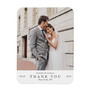 Ímã Amor Minimalista & Agradecimento Foto Casamento Du