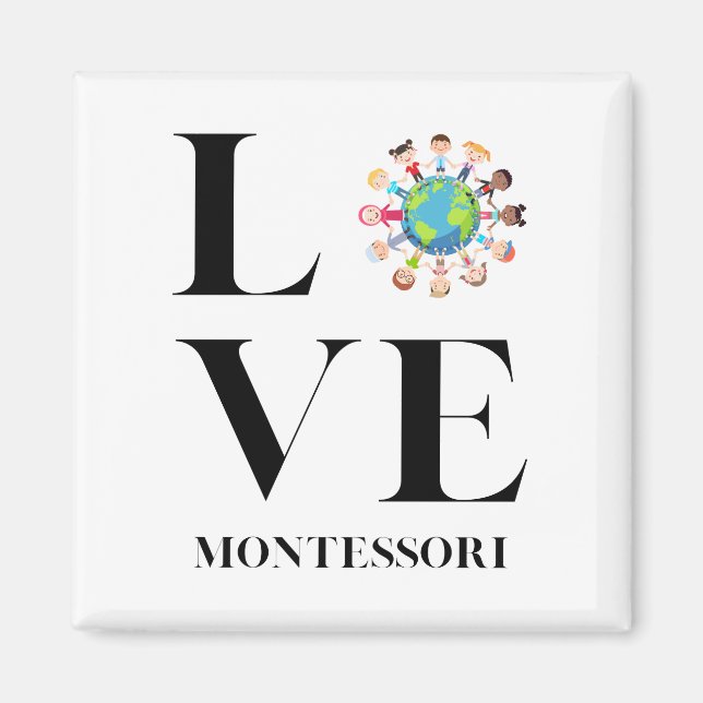 Imã Amor | Montessori | Crianças No Mundo (Frente)