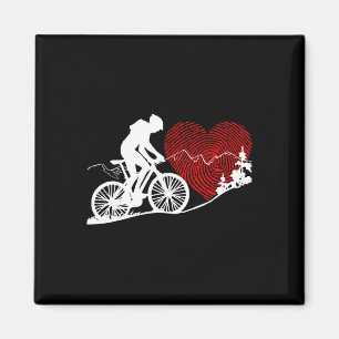 Imã Amor Mountain Bike Gráfico - Ciclista Ciclismo