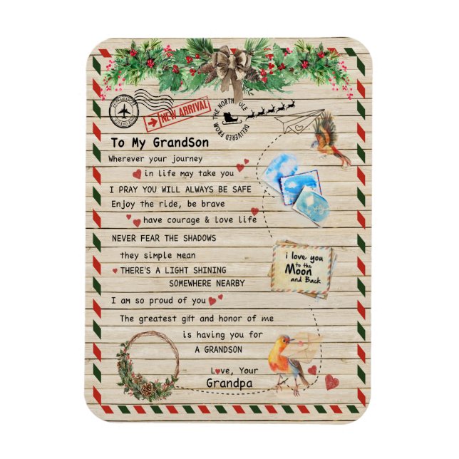 Ímã Amor neto|Carta Ao Meu neto Que Orgulho De Ti (Vertical)