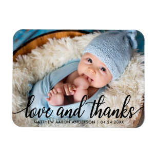 Ímã Amor novo e obrigados do bebê do roteiro moderno