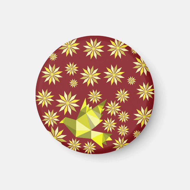 IMÃ AMOR PÁSSARO COM PRESENTE DE FLORES DIA ESPECIAL,  (Frente)