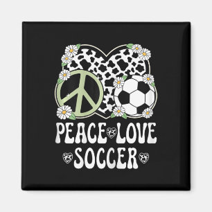 Imã Amor Paz Futebol Amante Impressão Vaca Mulheres Me