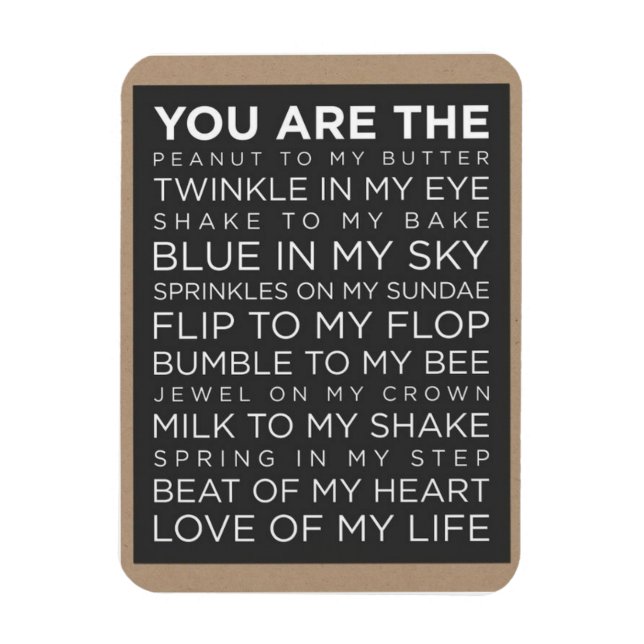 Ímã Amor Pela Minha Vida, Imagem Fotográfica De 3"x4" (Vertical)