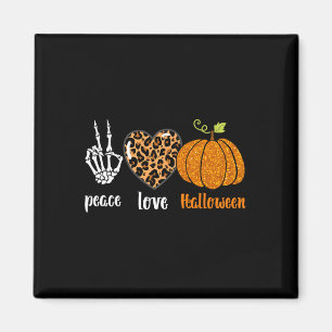 Imã amor pela paz Skeleton cair Pumpkin lepard Hallowe