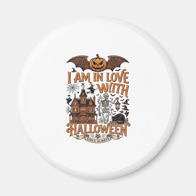 Imã Amor Pelo Esqueleto da Casa Assombrada de Hallowee (Frente)