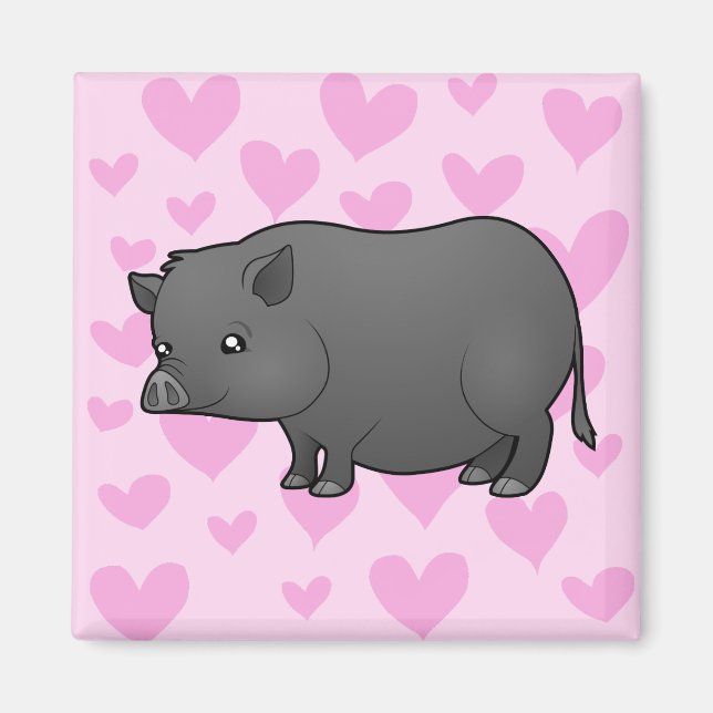 Imã Amor por Porco Miniatura (Frente)