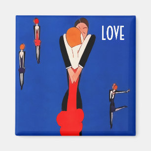 Imã Amor. Presente de Dia de os namorados Art Deco