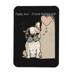 Ímã Amor puppy - Estilo de buldogue francês