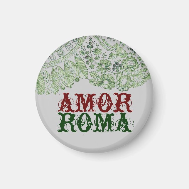Imã Amor Roma Com Lace Verde (Frente)