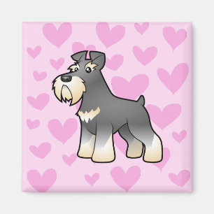 Imã Amor Schnauzer gigante/padrão/diminuto
