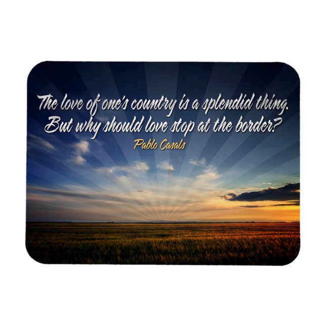 Ímã "Amor sem bordas", citação inspiracional flexível (Horizontal)