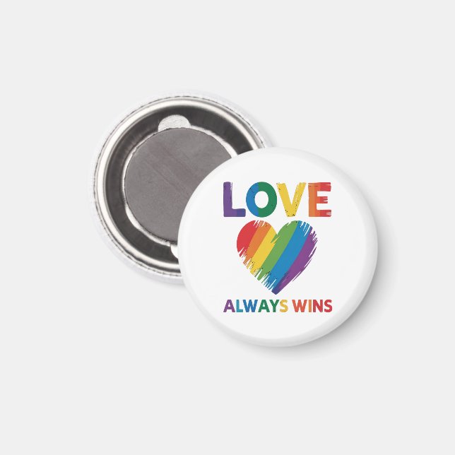 Imã Amor Sempre Vence LGBT (Front/Back)