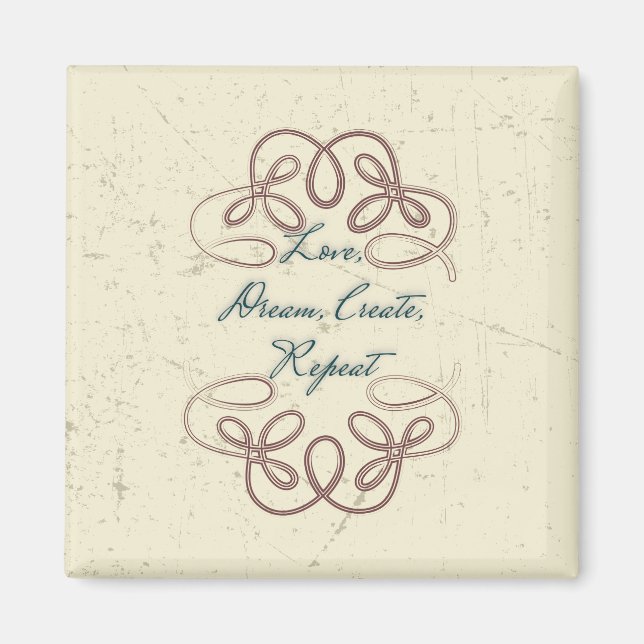 Imã Amor, Sonho, Crio, Repetir o Folk design (Frente)