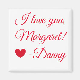 Imã Amor Vermelho e Branco