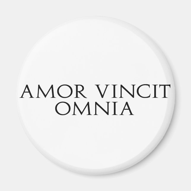 Imã Amor Vincit Omnia Magnet (Frente)