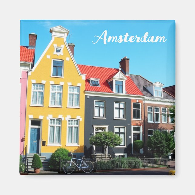 Imã Amsterdã Holanda Casas Viagem lembrança (Frente)