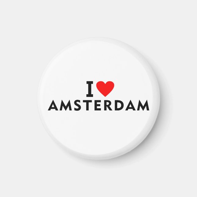 Imã Amsterdã Holanda cidade do amor coração gosta de v (Frente)