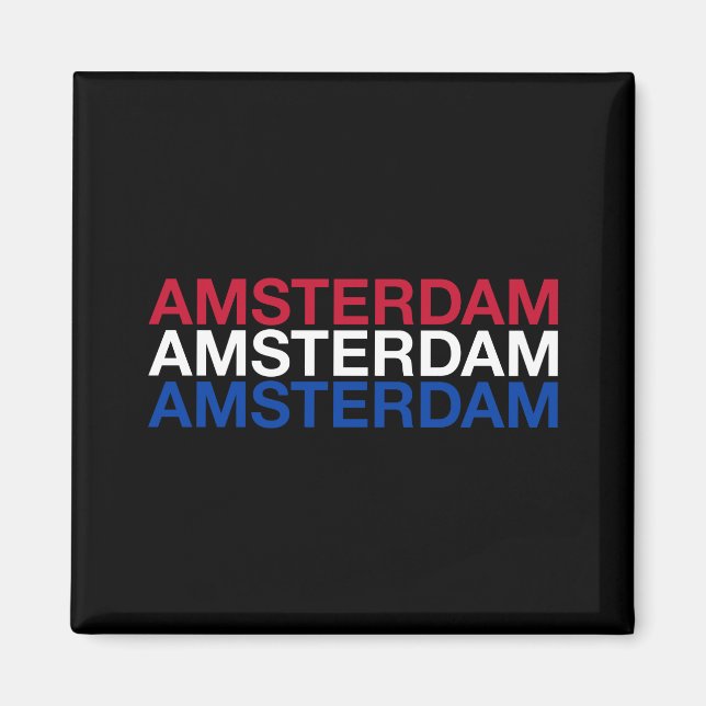 Imã AMSTERDAM - Bandeira Neerlandesa (Frente)