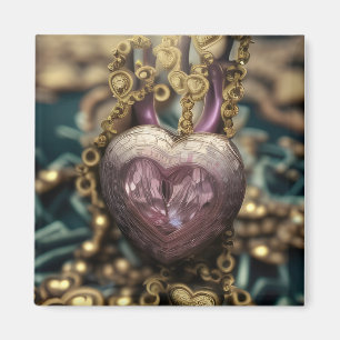 Imã Amulet Crystal Heart