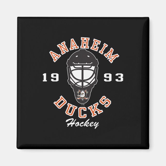 Imã Anaheim Ducks Hockey Mask Black Officially License (Frente)